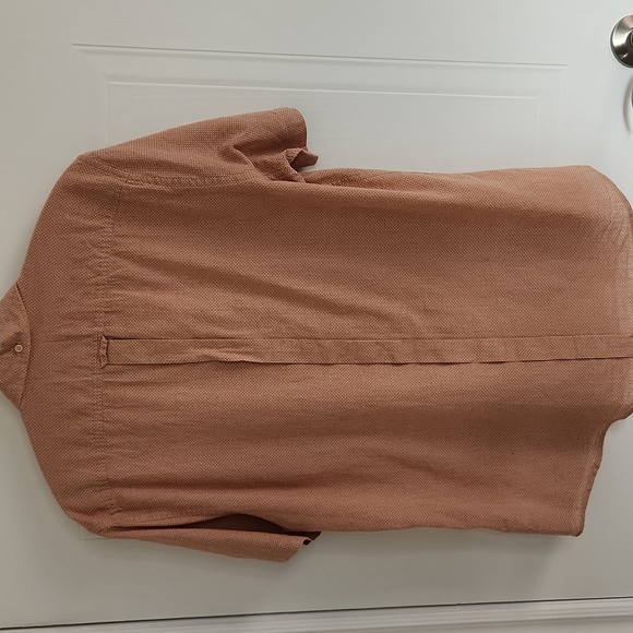 Ben Sherman peach cotton and linen blend shirt, size large - Picture 6 of 10